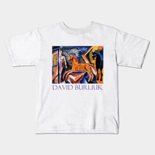 Carousel by Russian Futurist David Burliuk Kids T-Shirt